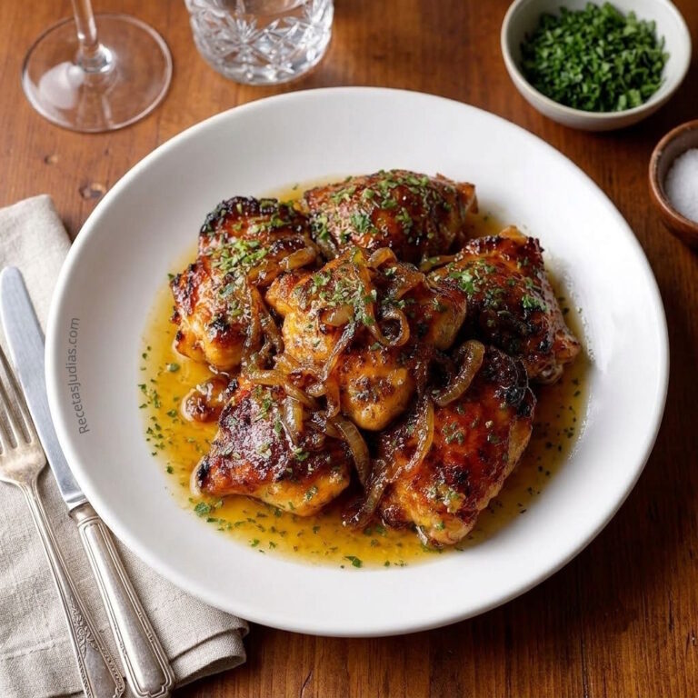 Pollo con Cebollas Caramelizadas