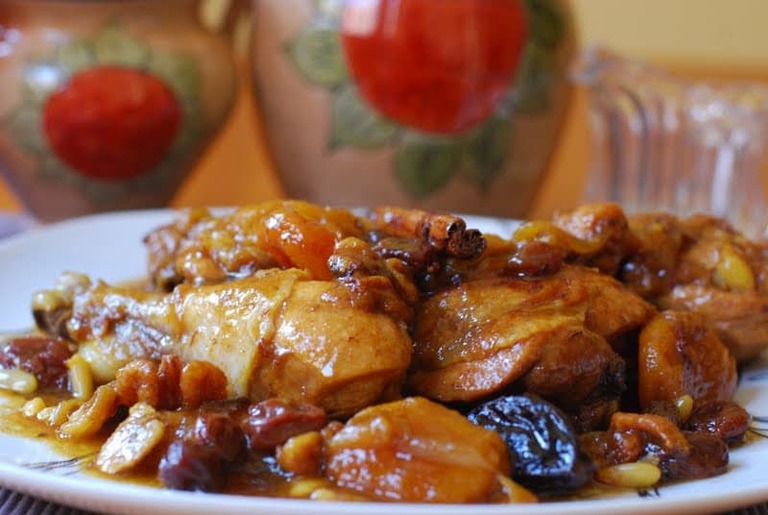 Pollo con Prunas y Albaricoques