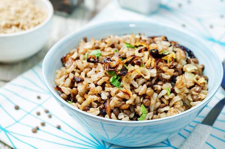 Mujadarrah (Arroz con Lentejas)