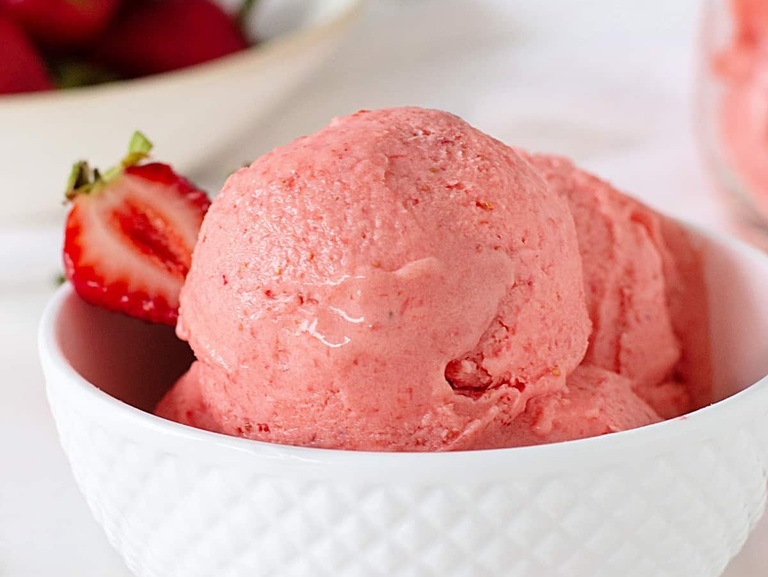Helado parve de Fresas