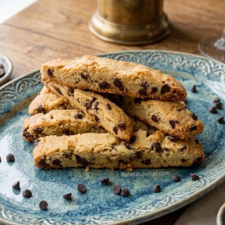 Barras de chispas de chocolate (Biscotti)