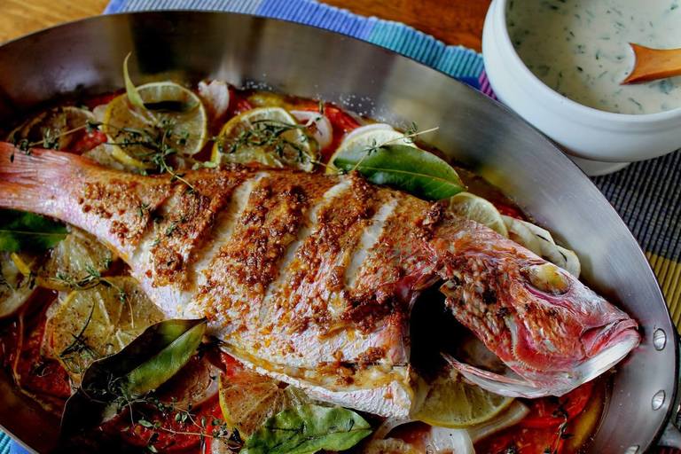 Pescado Relleno al Horno