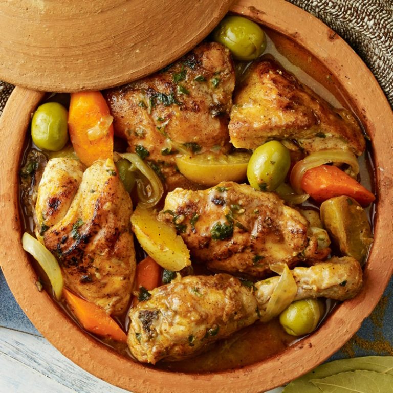 Pollo Tunecino con Limón y Aceitunas