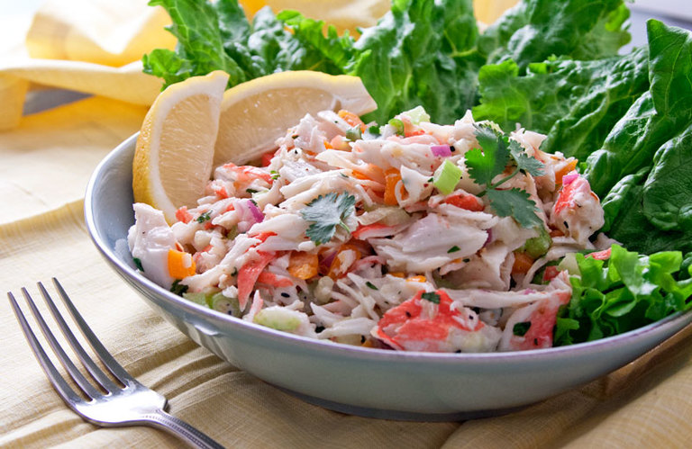 Ensalada de Imitación de Cangrejo