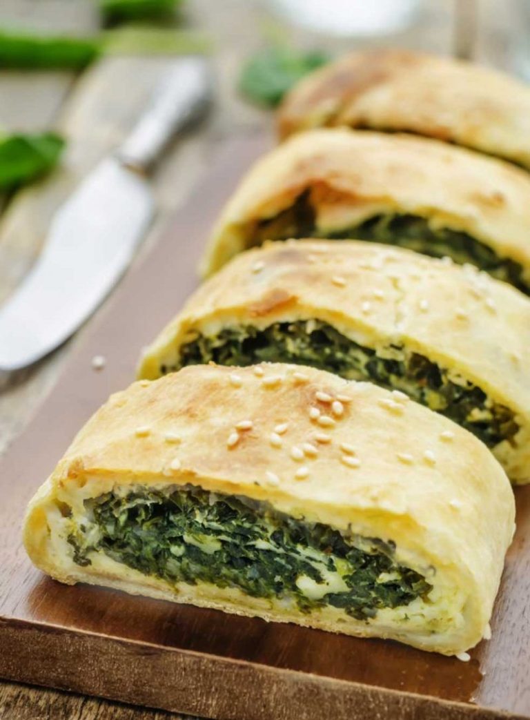 Strudel o arrollado de Espinaca con Queso