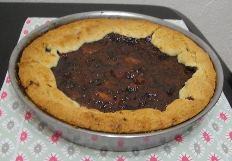 Torta con pure de fruta seca