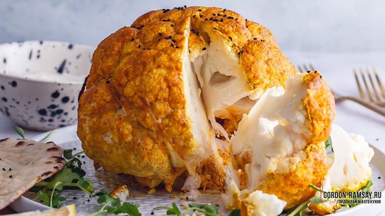 Coliflor empanizada al horno