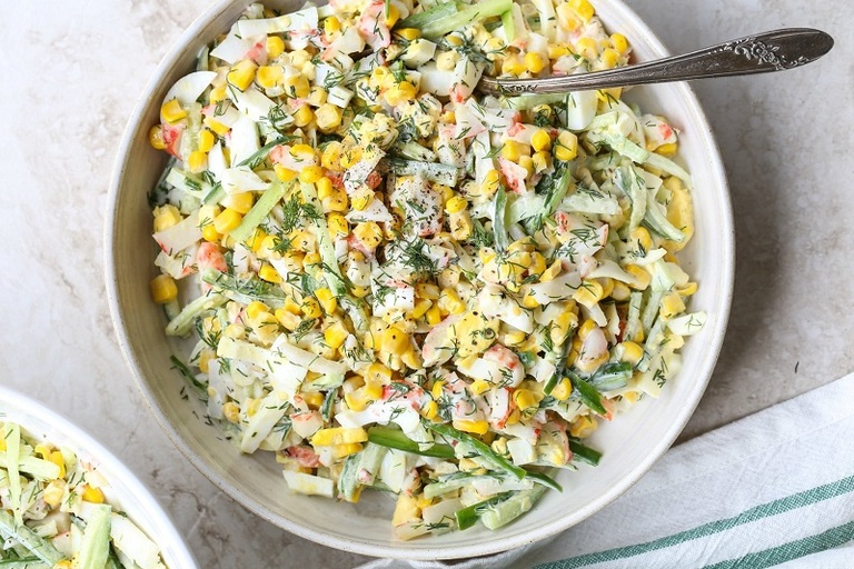 Ensalada de imitacion de Cangrejo