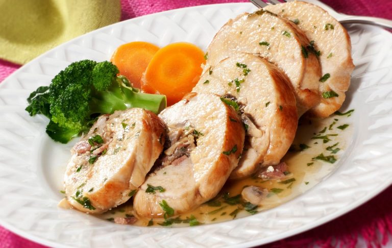 Pechugas rellenas de hongos