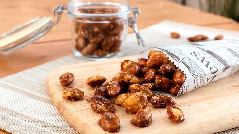 Almendras garrapiñadas