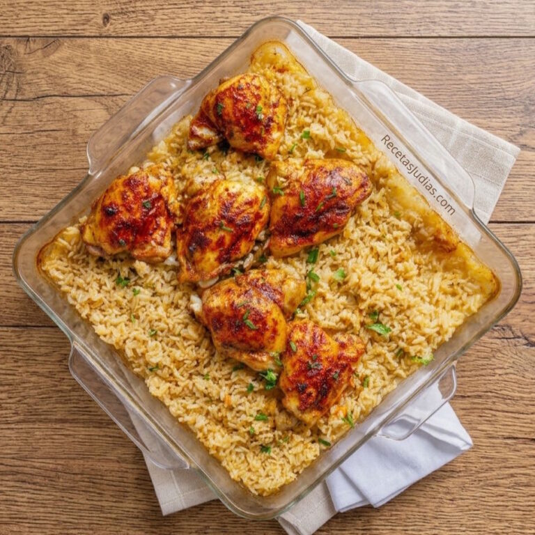 Arroz con Pollo al Horno Facil y Rapido