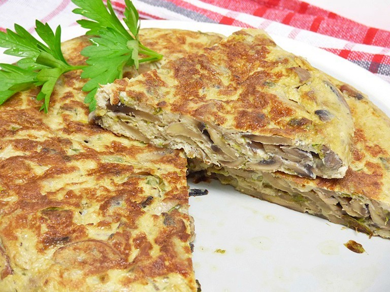 Tortilla de champiñones