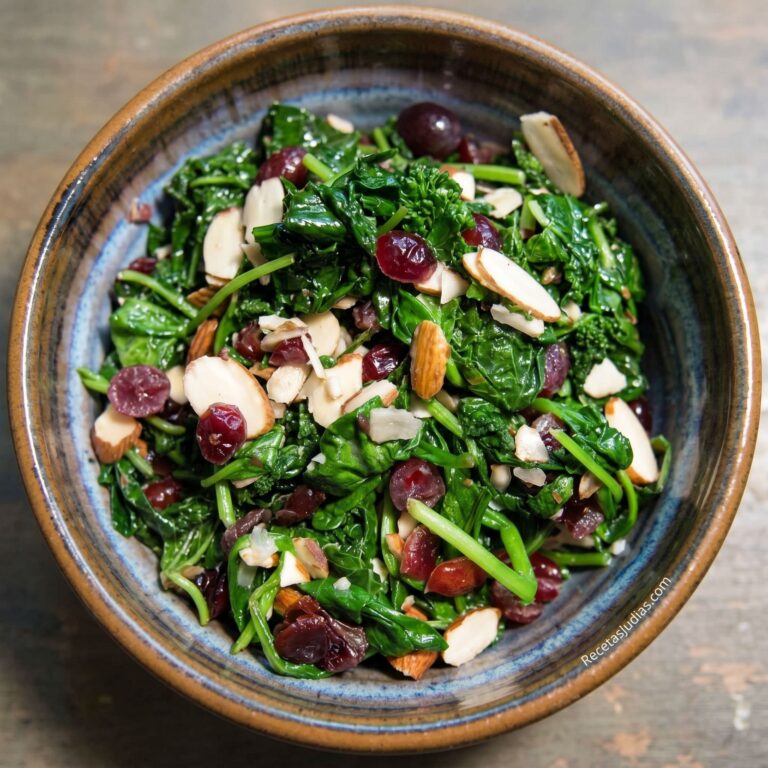 Ensalada de Espinacas con Cranberries y Almendras