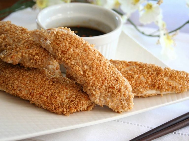 Pescado con costra de Sesamo