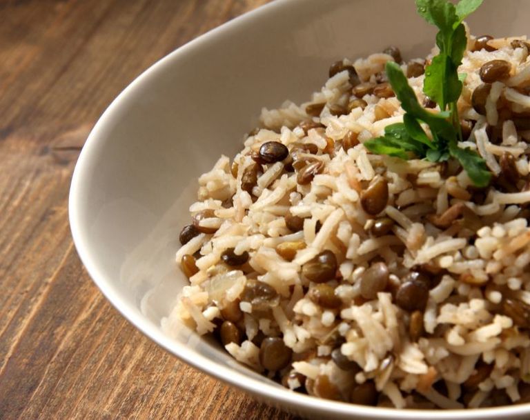 Mujadara (Arroz con Lentejas)
