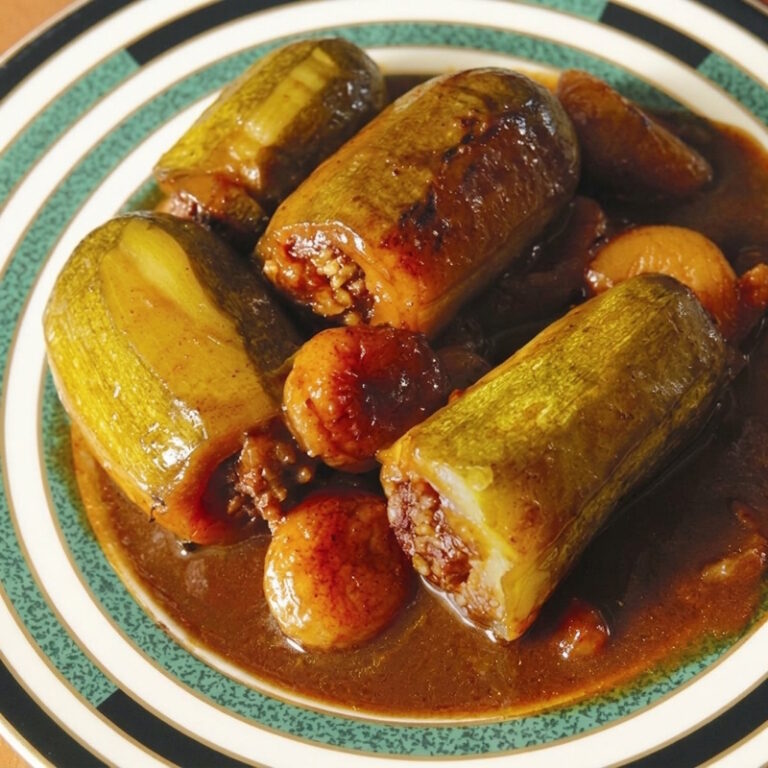 Zapallito Mehchi rellenos de carne