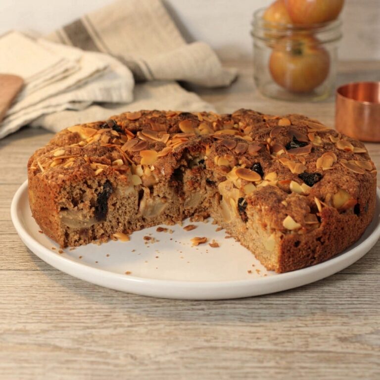 Torta de Manzanas, Almendras y Datiles