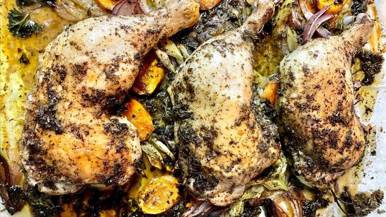 Pollo con Hierbabuena