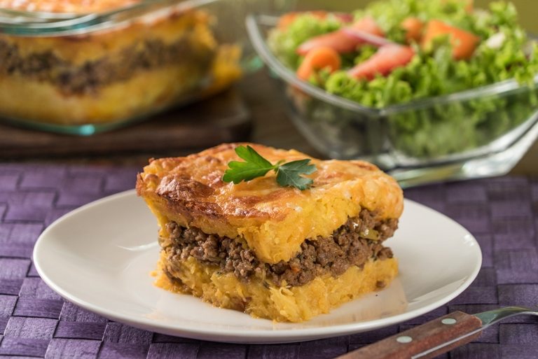 Pastel de Platano con carne molida