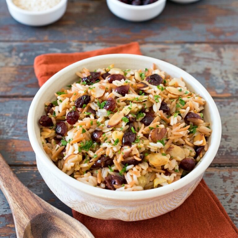 Arroz Pilaf con Cranberries y Almendras