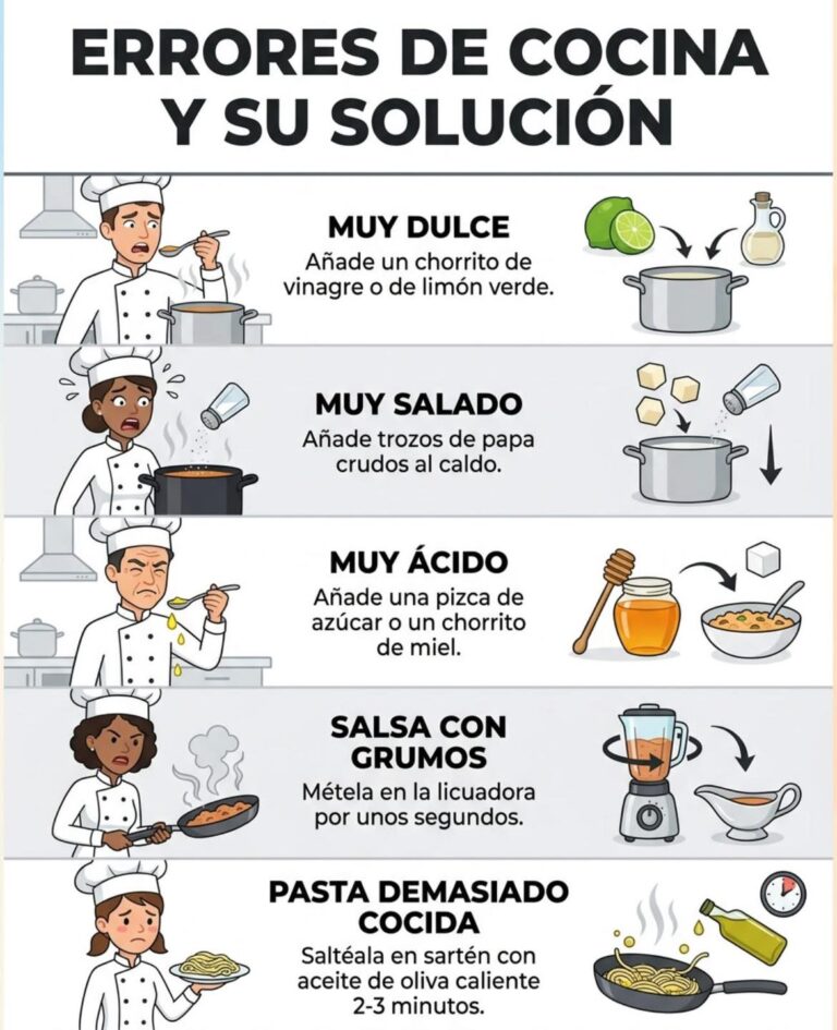 Errores de cocina y su solución!